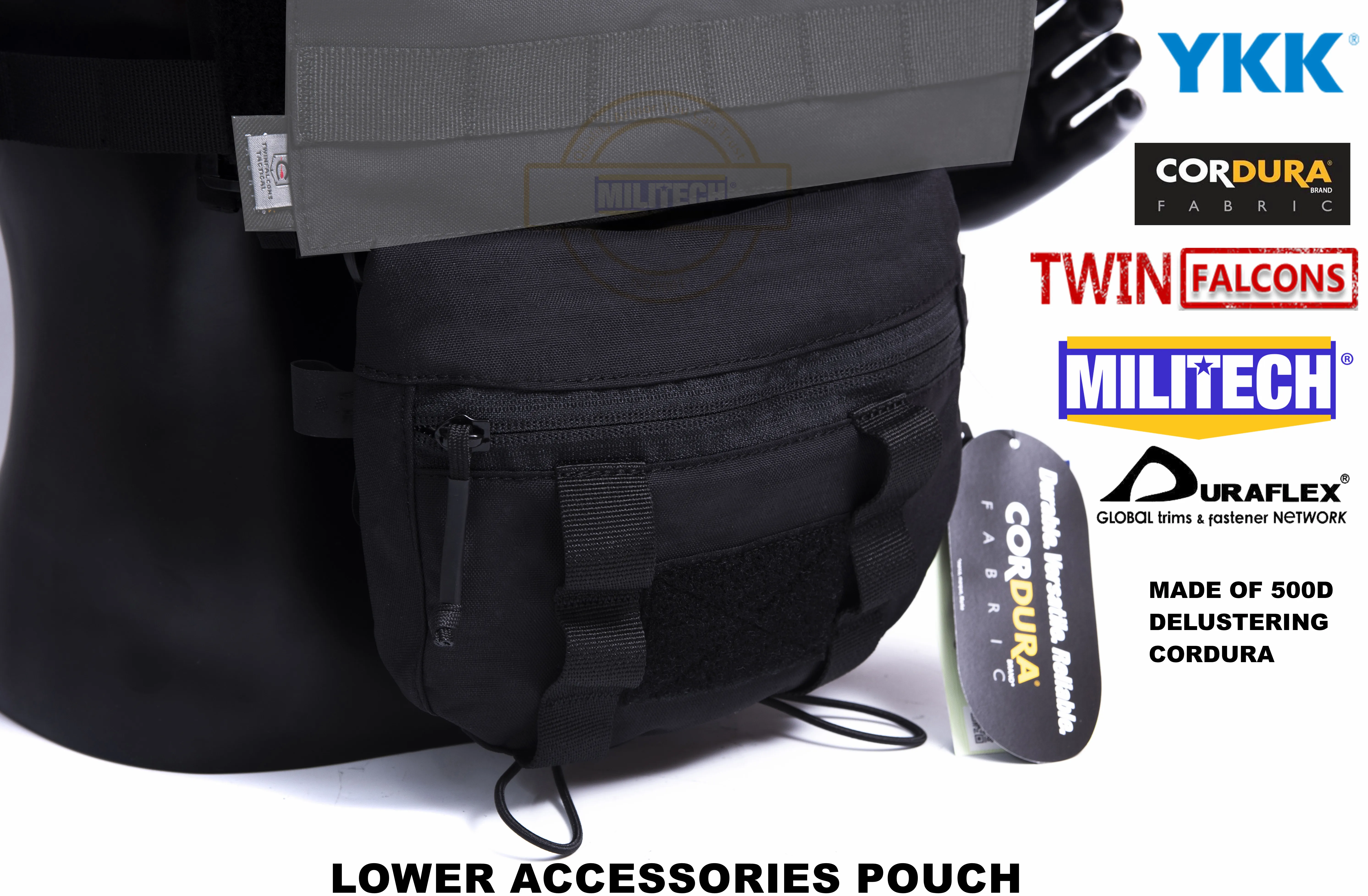 MILITECH twinfalcon TW Delustered Cordura Plate Carrier Нижняя сумка для аксессуаров суб брюшного пресса