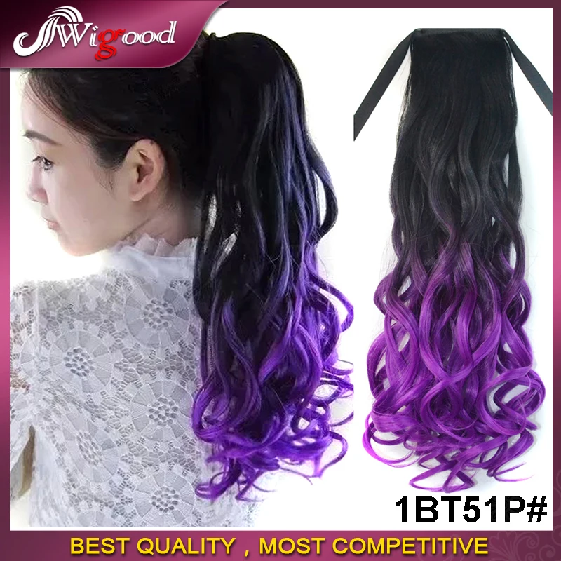 1 ШТ. Хвостики Шиньоны 4 цвета Шнурок Наращивание Волос Синтетические Волосы