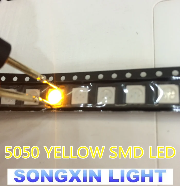 200 шт./лот XIASONGXIN LIGHT SMD 5050 желтая smd Светодиодная лампа 2 4-5 0 в оптом 5 0-1 нм * мм Вт 60 мА
