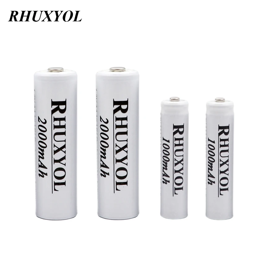 2 шт. аккумуляторные батарейки 1 в 2000 мач + 1000 AAA|aa battery|rechargeable batteryaaa rechargeable battery |