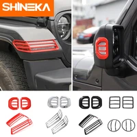 shineka car wheel eyebrow lamp rearview mirror turn signal headlights taillights cover kit accessories for jeep wrangler jl 2018