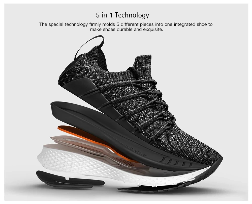 Оригинальная обувь Xiaomi Mijia, кроссовки 2, спортивные, 40-46,, дышащие, для бега, система блокировки рыбьей кости, эластичная трикотажная передняя часть