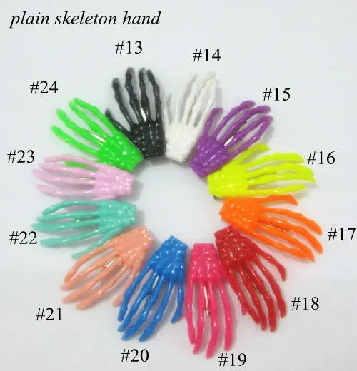 Женская заколка для волос 12 шт./лот в готическом стиле|skeleton hand|hair clips skullhand hair clip |