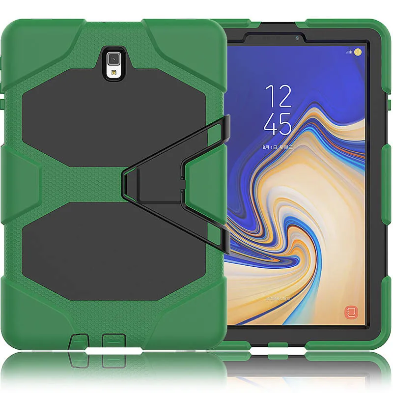 dark green Чехол для samsung Tab A 10,1 T510 T515 водонепроницаемый противоударный грязеотталкивающий Снежный песок Экстремальный армейский Военный сверхмощный чехол с подставкой - Цвет: dark green