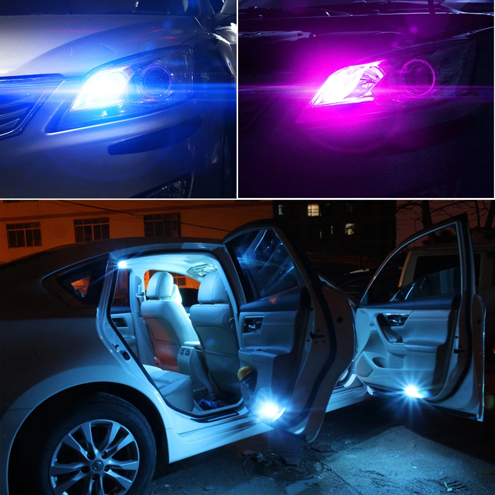 Из 2 предметов T10 W5W светодиодный огни автомобиля лампы с сигналами красного