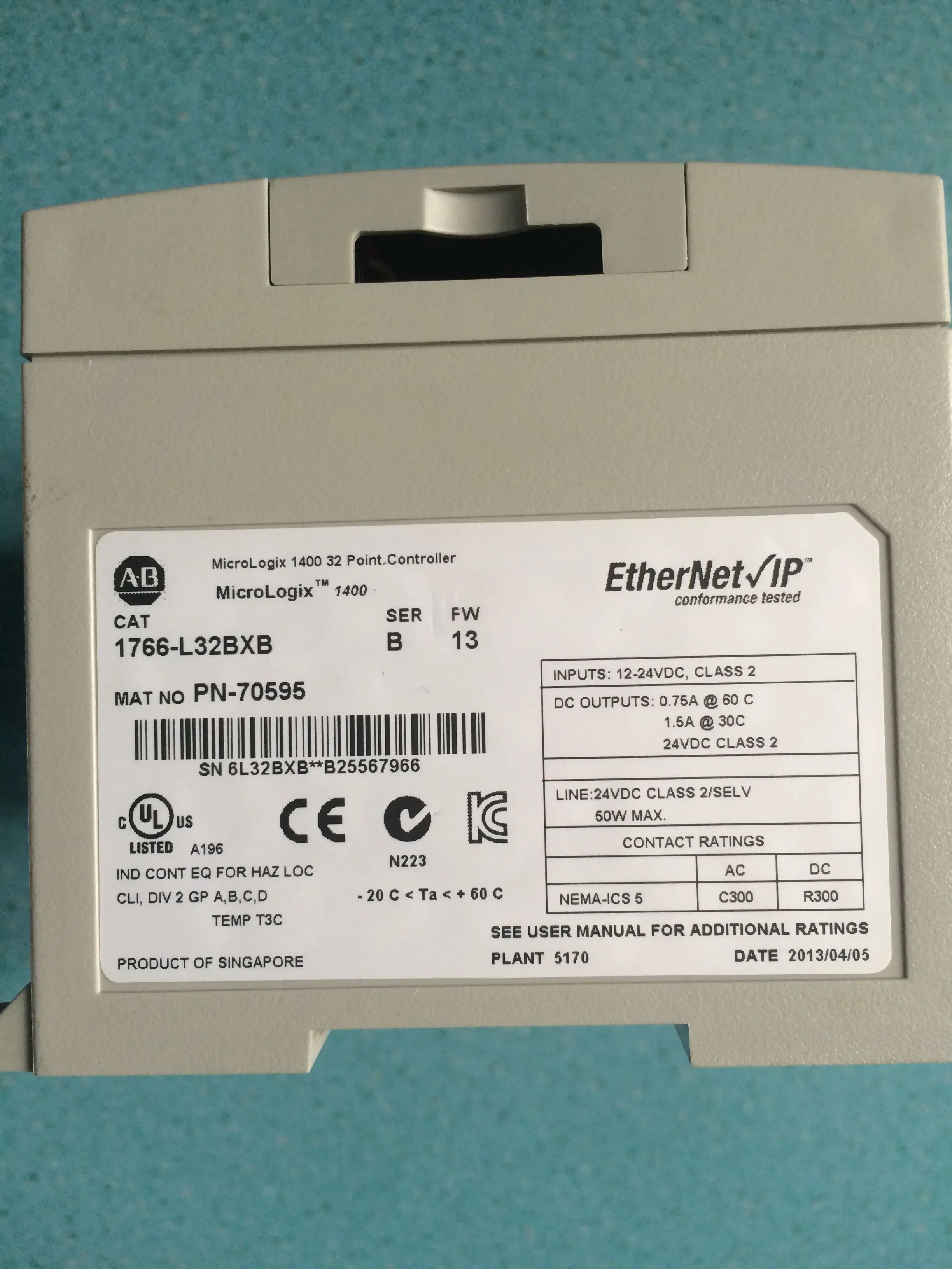 1 шт. используется 100% протестированный оригинальный ПЛК Модуль 1766 L32BXB Micrologix 1400 32