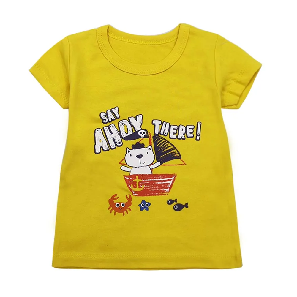 Новые детские топы детская одежда хлопковая Футболка для мальчиков летняя