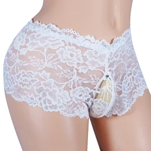 Трусы-боксеры мужские, прозрачные, с отделением для пениса