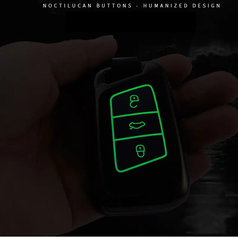 

Zinc Alloy Car Key Cover Case For Volkswagen VW Tiguan MK2 2017 2018 2016 Passat B7 B8 CC For Skoda Superb A7 key case holder