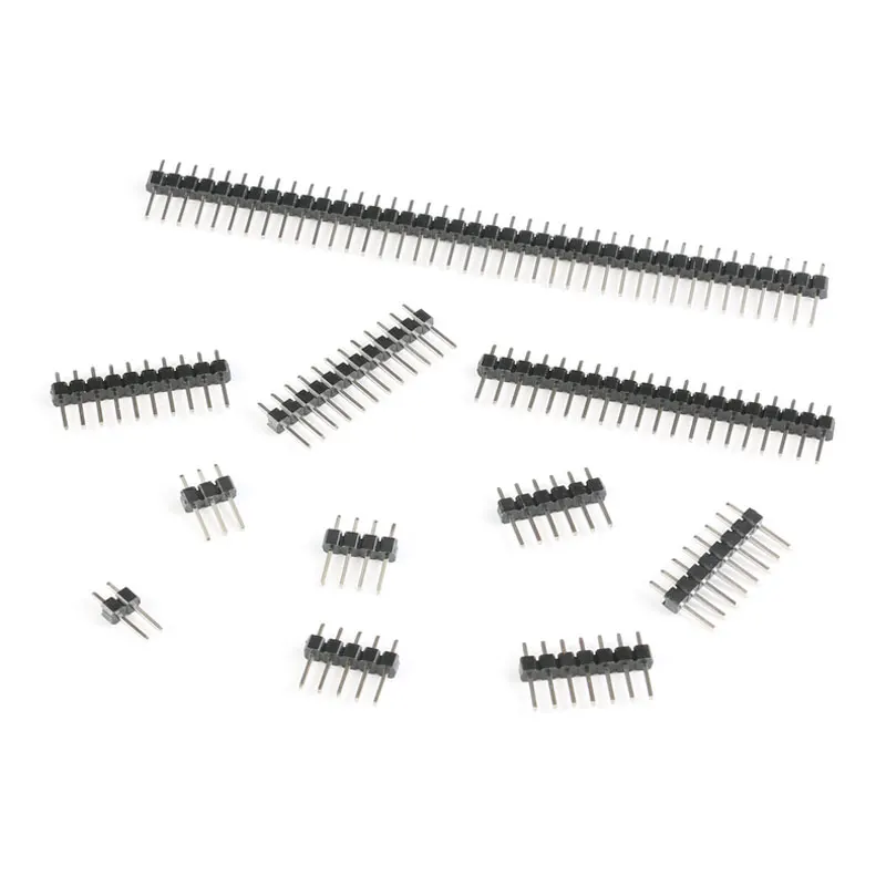 10 шт./лот 2,54 мм Однорядный Мужской 2~ 40 P Breakaway PCB плата контакты коннектор полосы Pinheader 2/3/4/5/6/8/10/12/20/40Pin