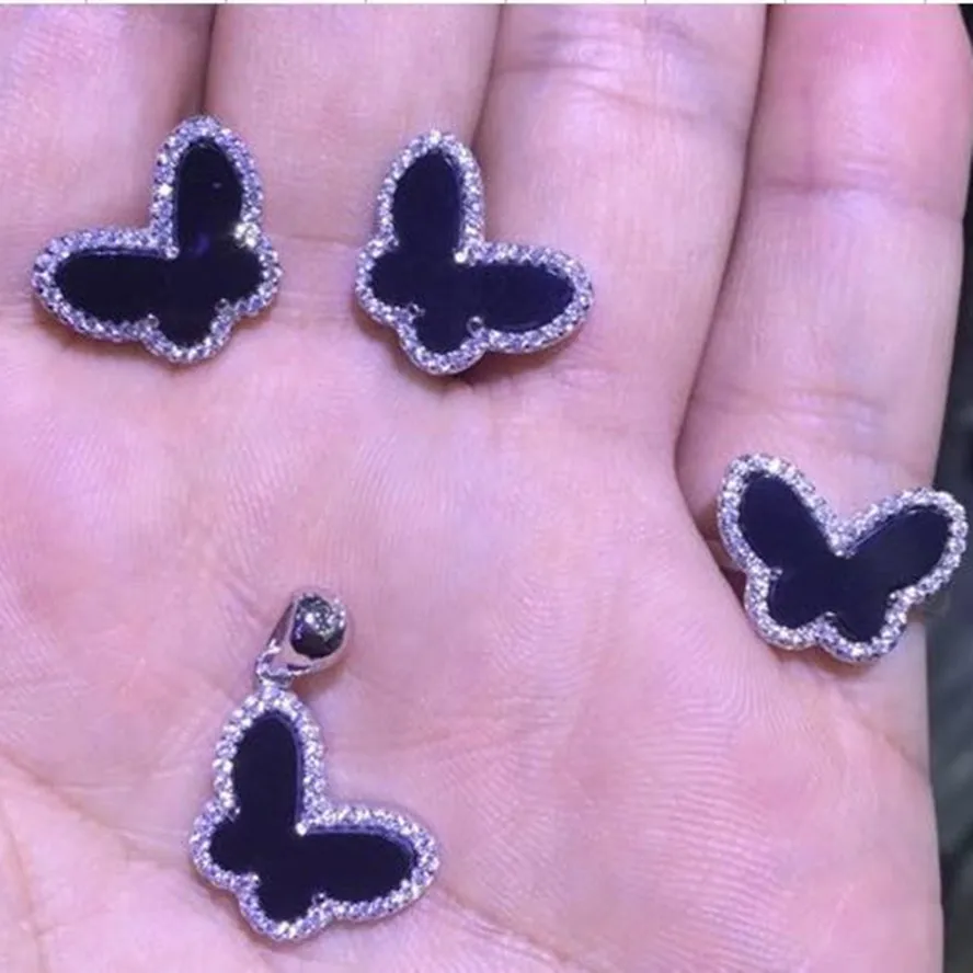 CP180 Роскошные Модельер Стерлингового Серебра 925 Цирконий Серьги/Кулон/Кольцо |