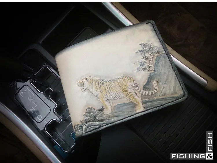 Бесплатная доставка черный короткий кошелек ручной работы из растительного