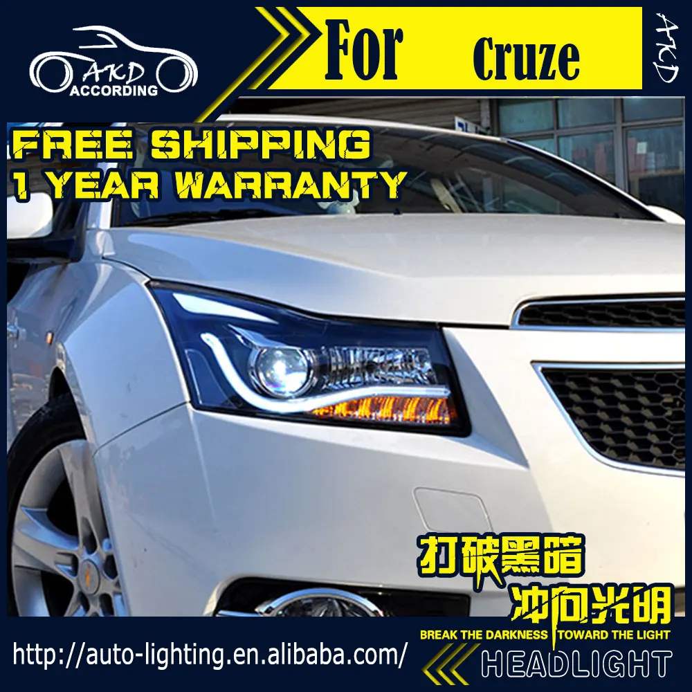 AKD автомобильный Стайлинг Головной фонарь для Chevrolet Cruze светодиодный фонарь 2009- Cruze светодиодные фары DRL D2H Hid сигнал поворота биксеноновый луч