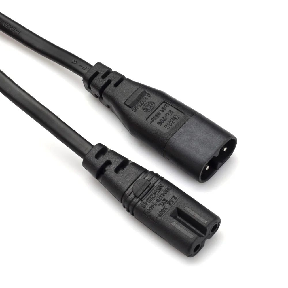 LBSC IEC 60320 C8 штекер к гнезду C7 гнездо удлинитель главный адаптер кабель 6 футов 1 8