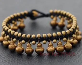 Бесплатная доставка! Браслет колокольчик Капля воды ручной работы тканый Воск