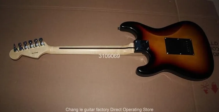 Китайская гитарная фабрика новая Кленовая грифельная доска 6 струн Tremolo ST sunset SRV