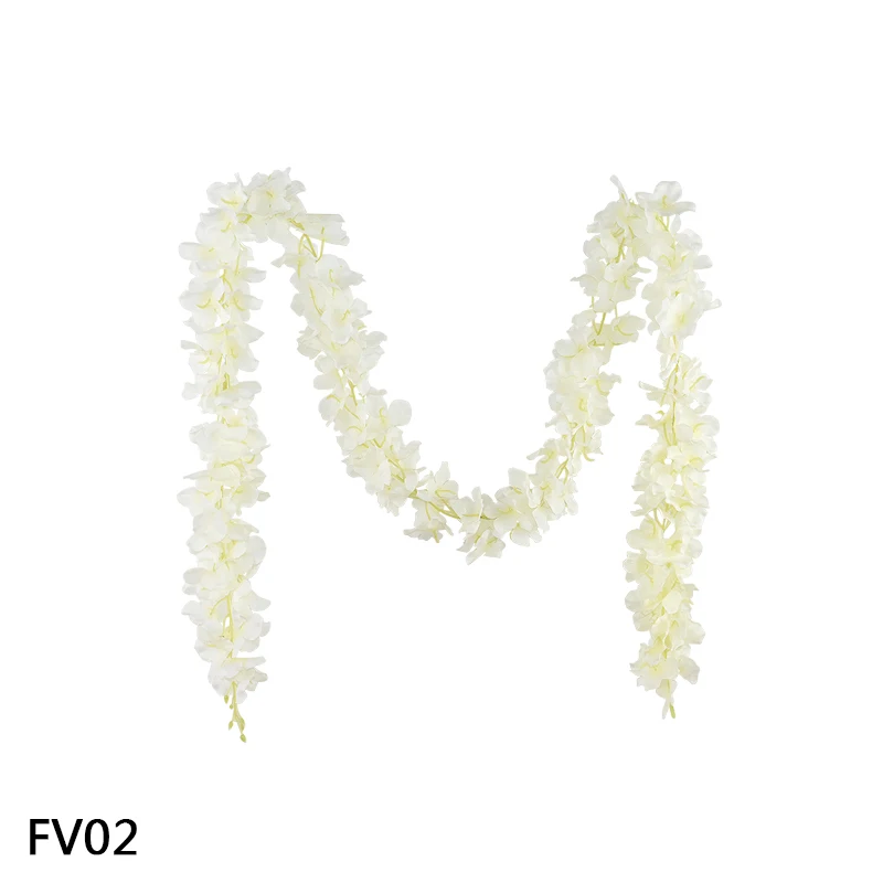 FV02 1,8 м искусственная Цветочная лоза, орхидеи, цветок, гирлянда ручной работы, подвесная гирлянда, Романтическая Свадебная вечеринка, украшение для дома - Цвет: FV02