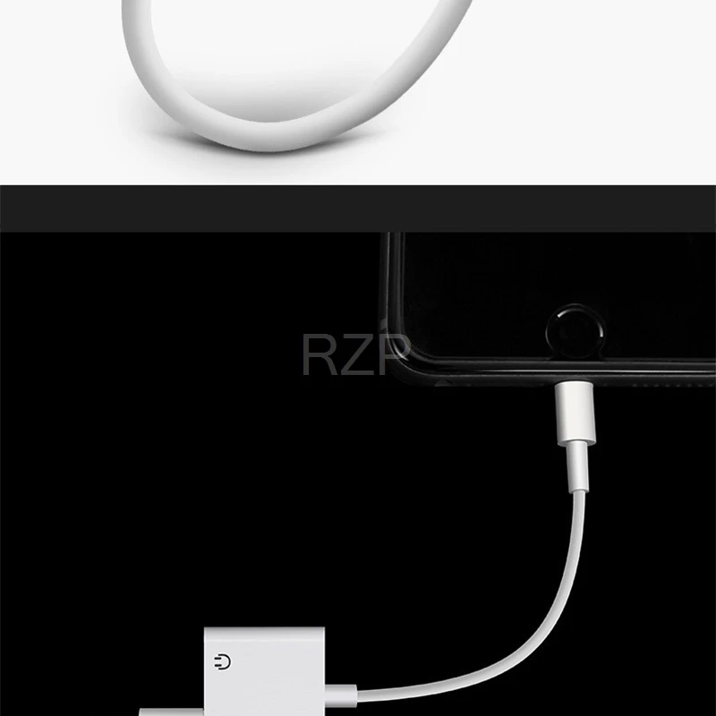RZP двойной разъем для зарядки аудио адаптер для iPhone 7 8 Plus X IOS 12 музыка и вызов для наушников аудио адаптер зарядки конвертер