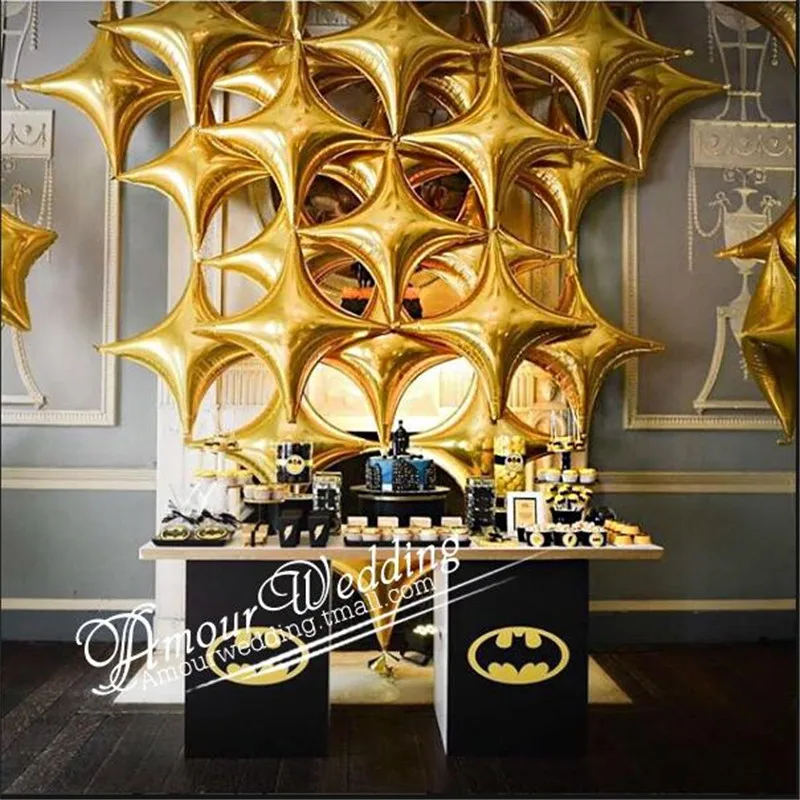 

50pcs 10/24inch four-pointed star balloon foil balloon wedding decoration birthday party supplies aluminum inflatable balloon