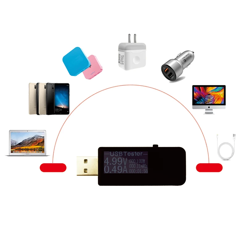 7 в 1 USB Тестер DC Цифровой вольтметр amperimetro измеритель напряжения тока Ампер Вольты