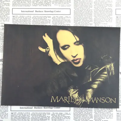 Темный хаки Классический Портрет Мэрилин Мэнсон ретро-рок постер настенный дом гостиная художественное украшение картина 30*21 см - Цвет: Темный хаки