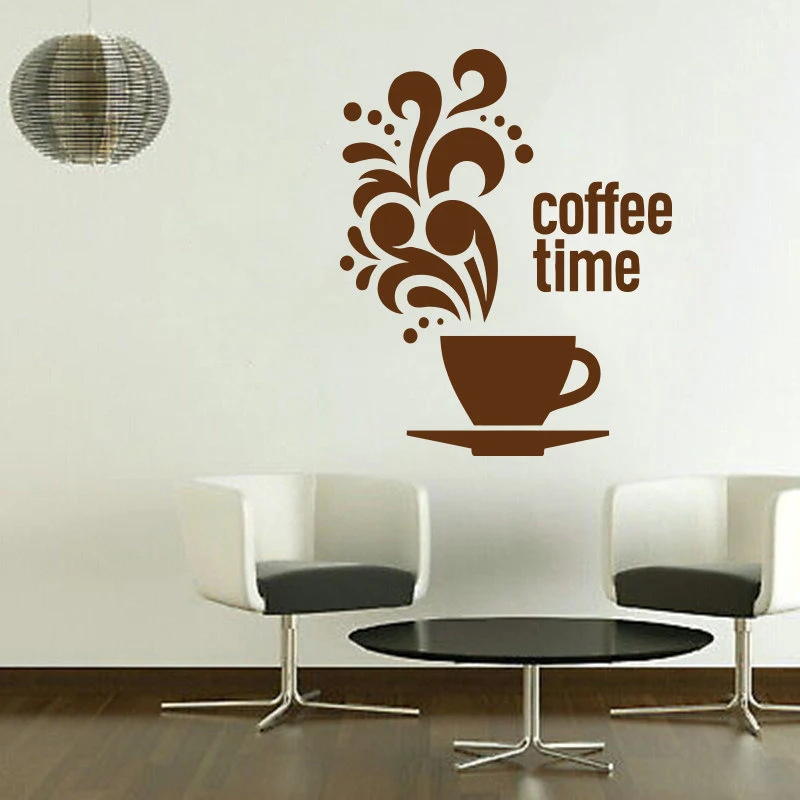 

Wall Decal Window Sticker Handmade Coffee drink, cappuccino, hot drink, grains, cafe,Food, A8-002