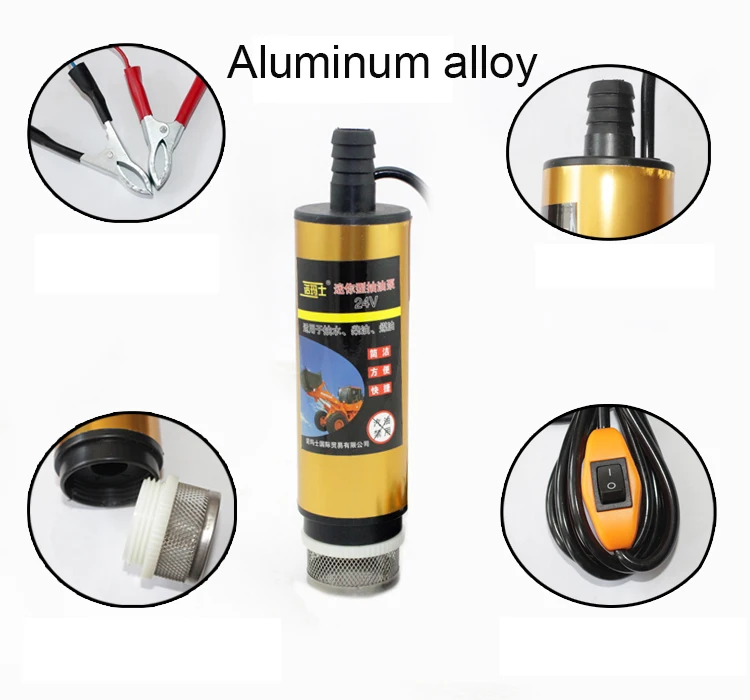 Погружной насос 12 В 24 220 Электрический погружной для перекачки воды дизельного