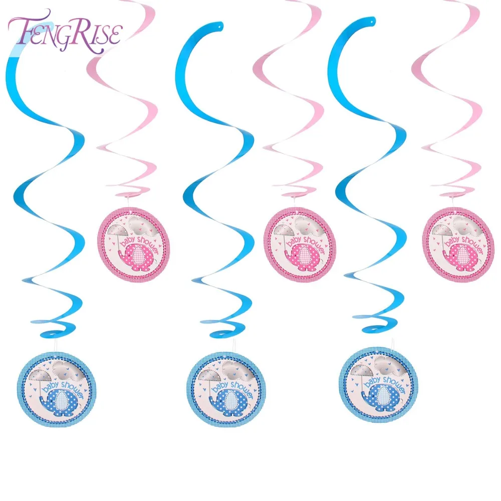 FENGRISE 6 шт. детская гирлянда для душа Висячие декоративные завитки его девочка