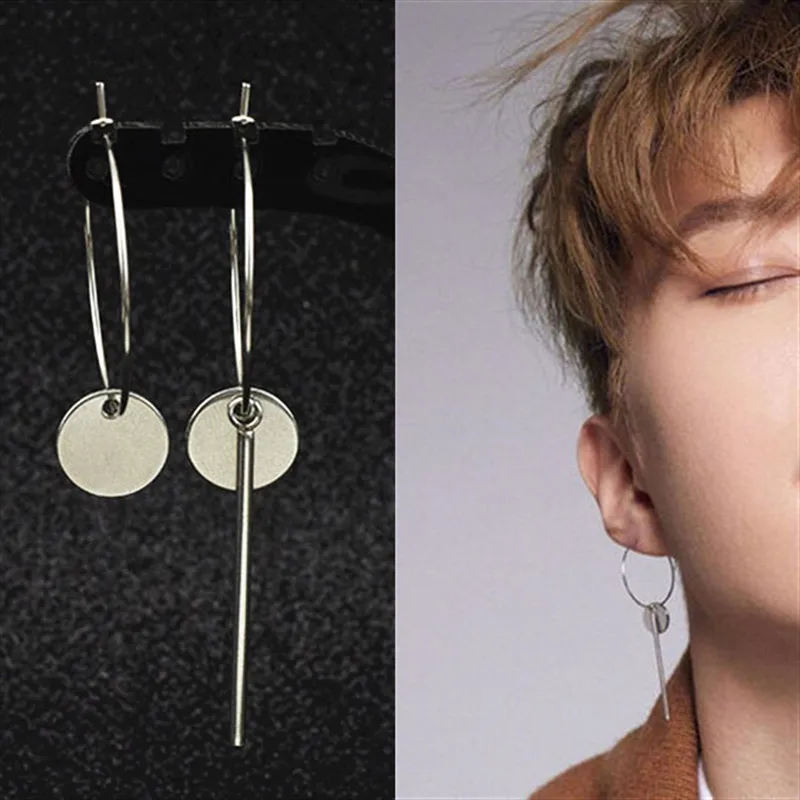 Квадратные серьги-гвоздики из титановой стали Kim Jae Joong 1 шт. корейский стиль для