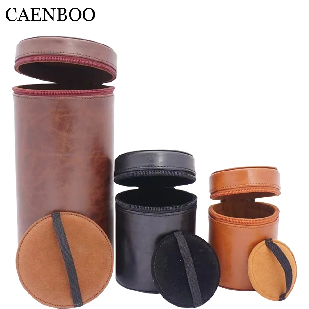 Чехол для объектива камеры CAENBOO из искусственной кожи в стиле ретро жесткий