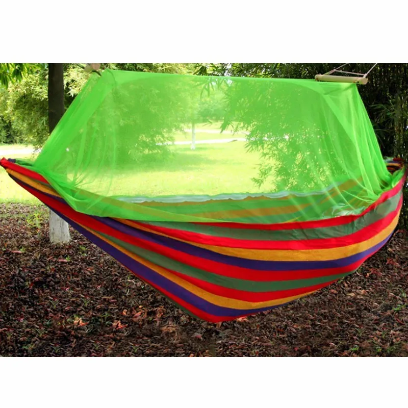 1-2 человека гамак из хлопковой ткани холст москитная сетка для сна портативный