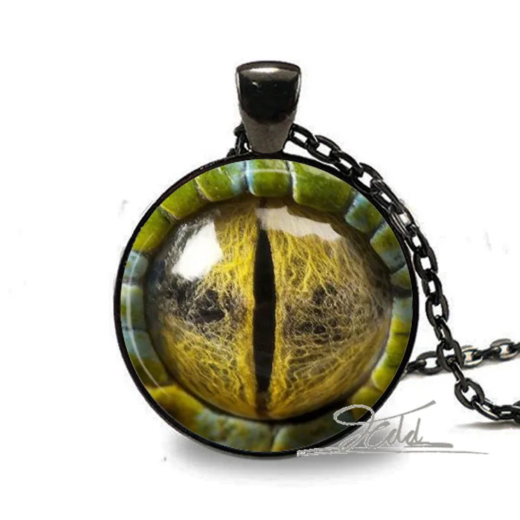 Оптовая продажа ожерелье со злом Глаз Дракона Подвеска ручной работы Рептилия