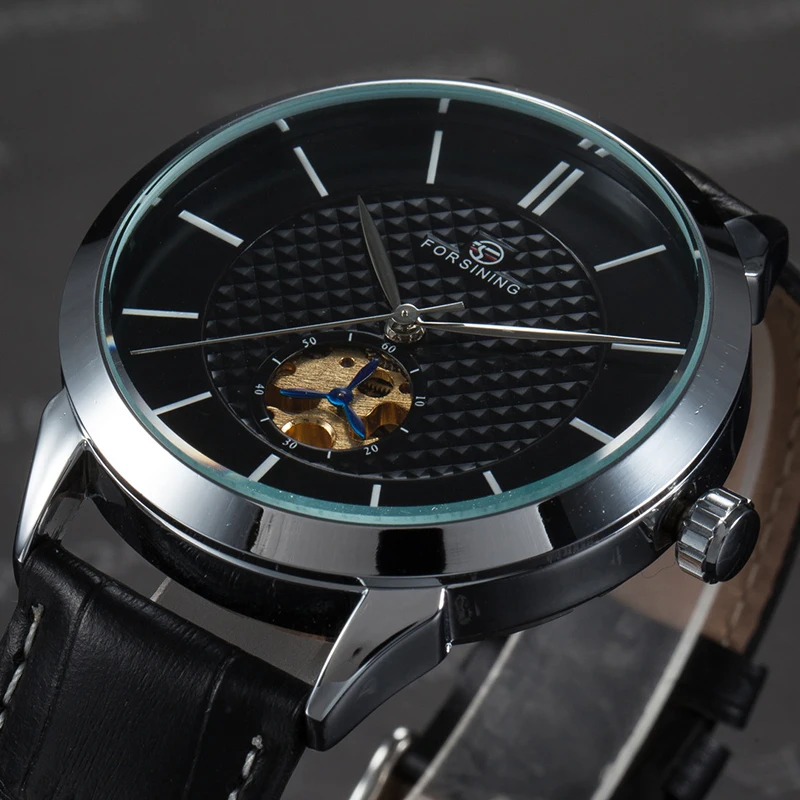 Часы наручные FORSINING Мужские механические брендовые Роскошные простые