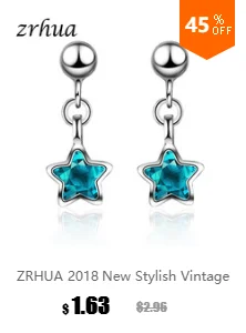 ZRHUA,, 925 пробы, серебро, кубический цирконий, кристалл, классические, круглые серьги для женщин, свадебные, Bijoux Brinco, Большая распродажа
