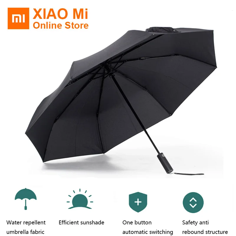 Xiaomi Mijia Автоматический Зонт Солнечный дождливый алюминиевый ветрозащитный водонепроницаемый УФ для мужчин и женщин Лето Зима