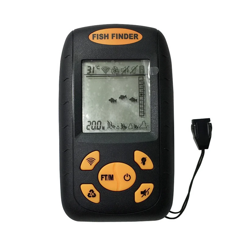 Pаспродажа Беспроводной портативный эхолот-рыболокатор, ЖК-плеер с сигнализацией глубины, подводная камера, глубинный зонд 100 м, электронные рыболовны...