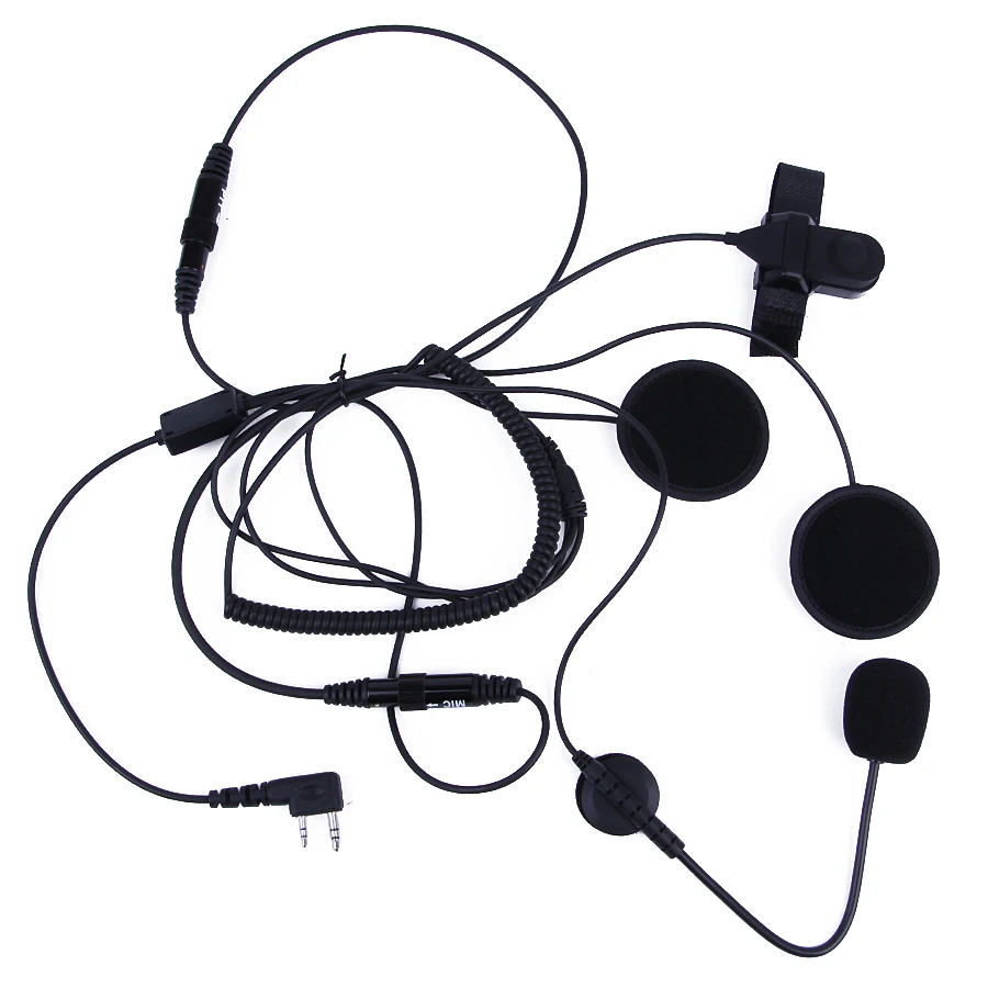 Motorcycle Half Face Helmet Headset Earpiece For Kenwood Two Way Radio BaoFeng UV-5R UV-82 GT-3 TG-UV2 PX-777 TH-UV3R Earpiece