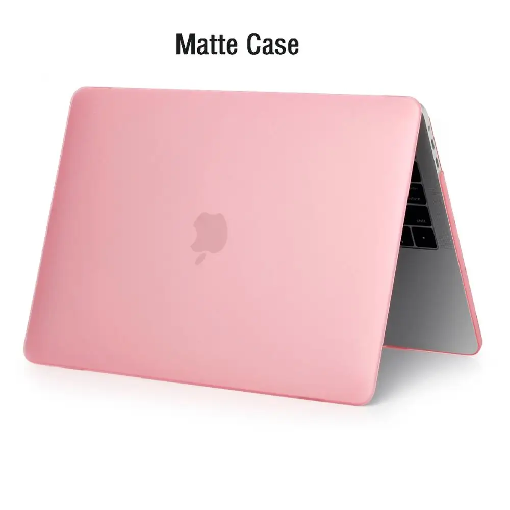 Matte Pink Чехол для ноутбука Apple MacBook Air Pro retina 11 12 13 15 для mac book Pro 13,3 15,4 дюймов с сенсорной панелью A1706 A1708 A1989 - Цвет: Matte Pink