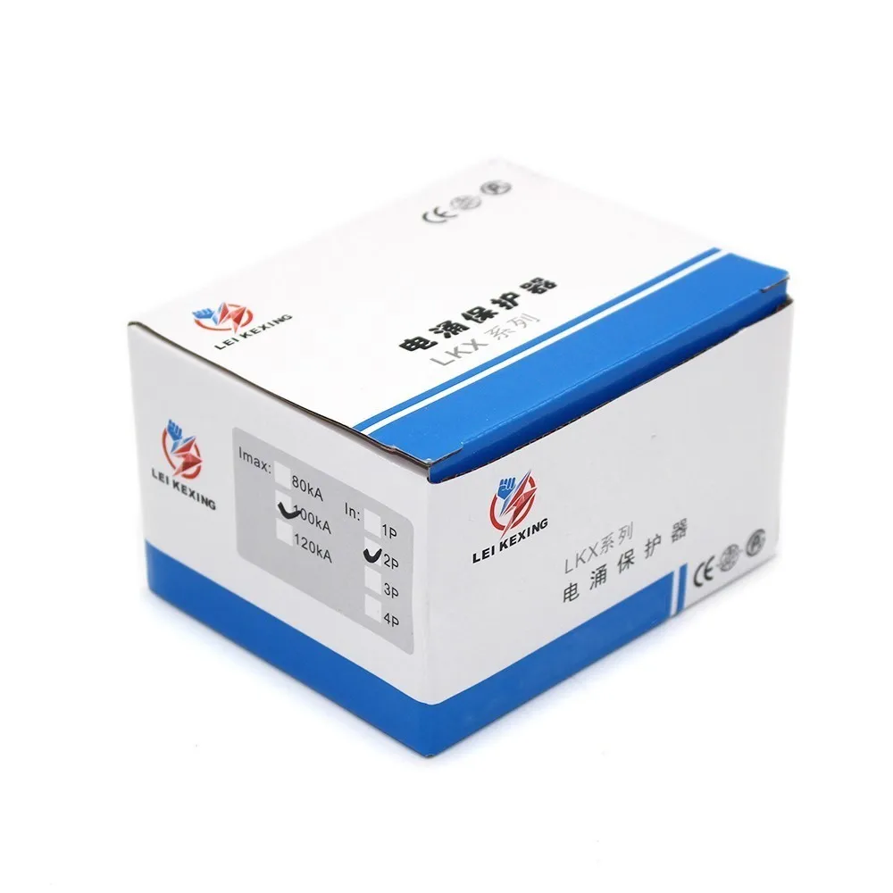 B100 2P 60KA ~ 100KA 420V AC 1P + N SPD домашний стабилизатор напряжения защитный низковольтный