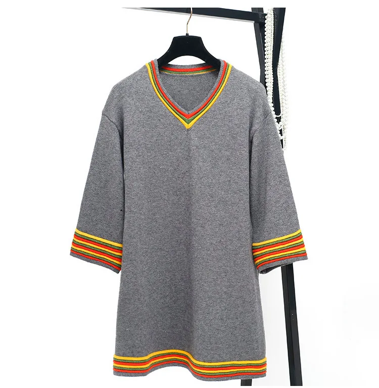 Женское летнее трикотажное платье размера плюс повседневное элегантное