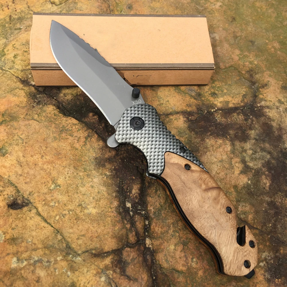 AZRAEL OD95 X50 нож с деревянной ручкой титановая версия высокопрочных спасательных
