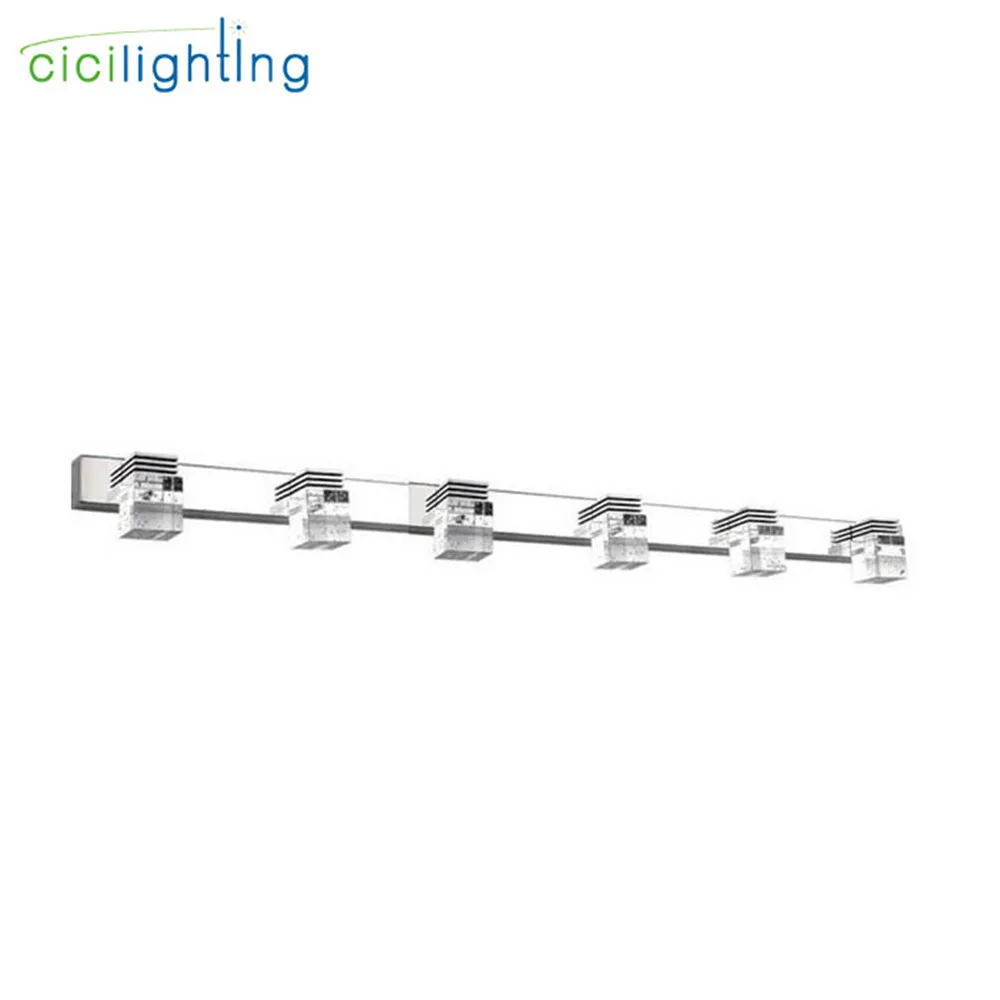 

18W L85cm с украшением в виде кристаллов Ванная комната светильник 110V 220V 240V светодиодный бра Спальня Туалет макияж светильник ing под шкаф с зерк...