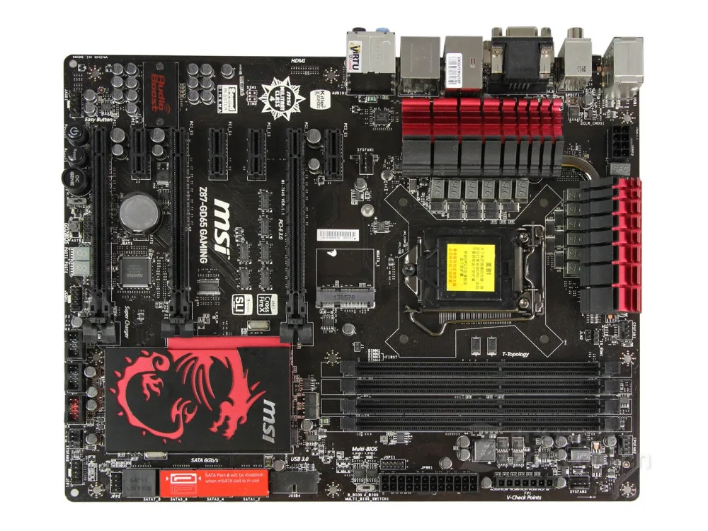 Billig Original Motherboard MSI Z87-GD65 GAMING Z87 LGA 1150 DDR3 I3 I5 I7 DDR3 32G SATA3 USB 3,0 Freies Verschiffen
