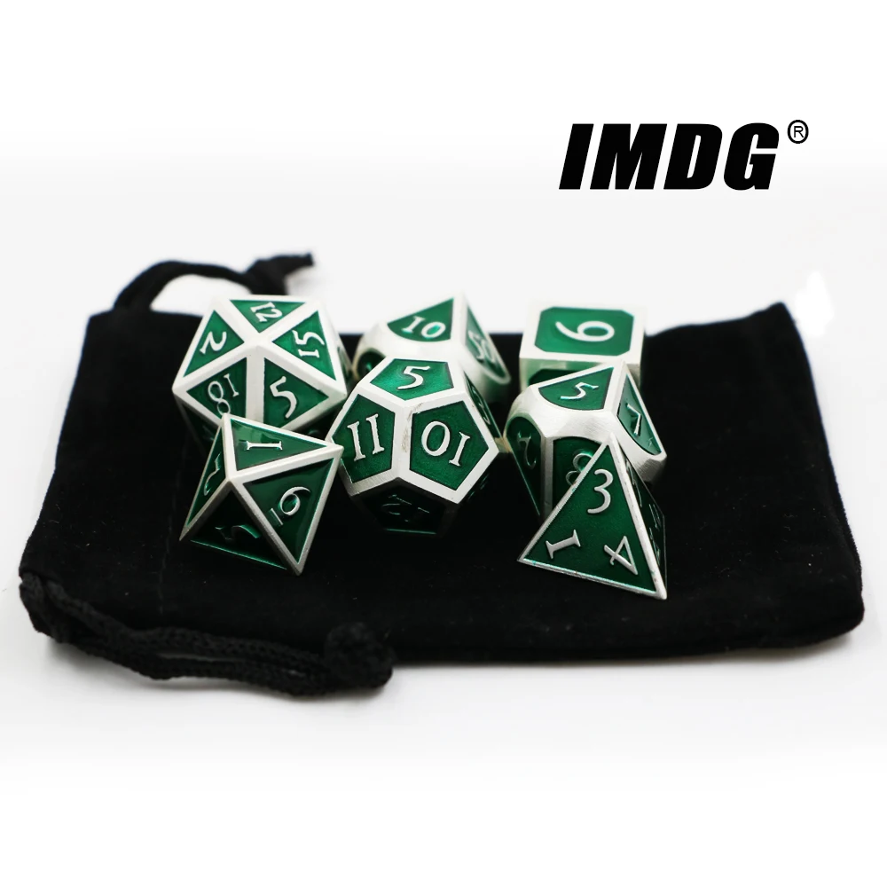 IMDG 7 шт./компл. креативная РПГ игра игральные кости многогранные металлические DND