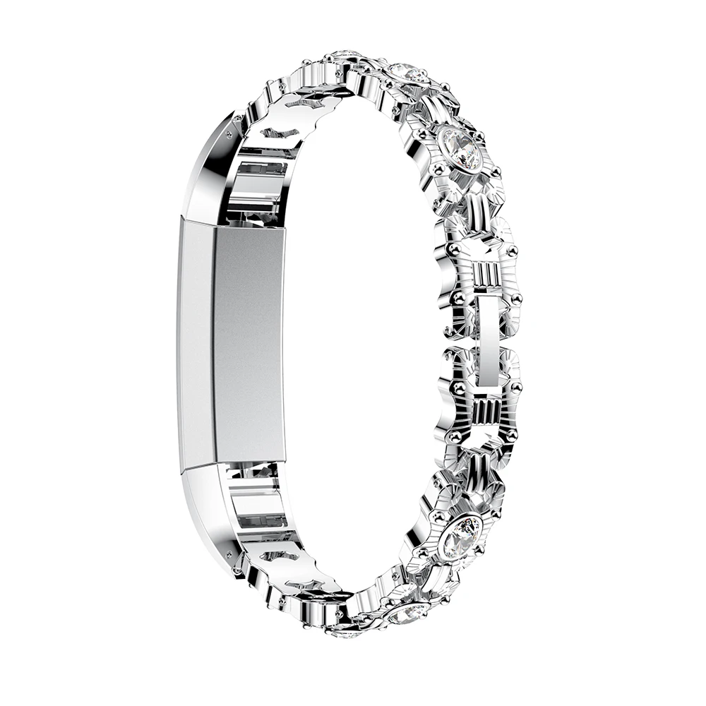 New High Quality Watch band for Alta HR Strap with Rhinestone Steel Bracelet Band For Fitbit Correas de reloj | Электроника