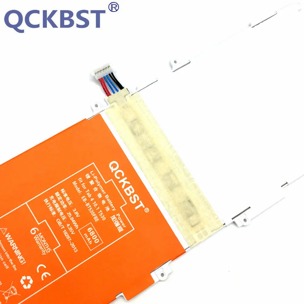 Сменный аккумулятор QCKBST для Samsung GALAXY Tab 4 T530 T531 T535 планшета 6800 мАч с аккумулятором