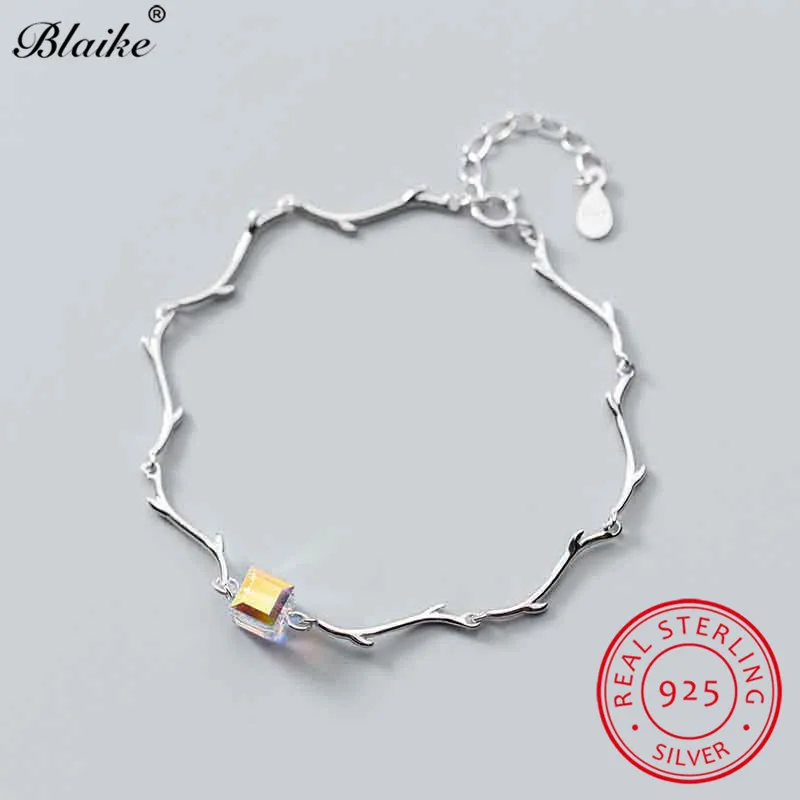 Очаровательные Геометрические Квадратные хрустальные браслеты для женщин