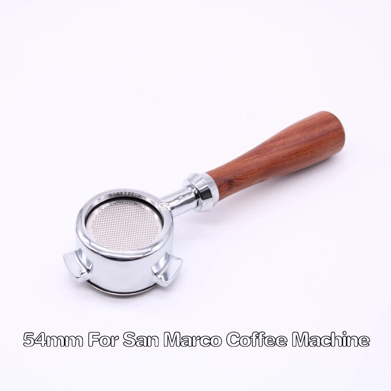 Wooden Фильтр для кофе из нержавеющей стали для кофе-машины SanMarco, фильтр для заваривания 54 мм, Деревянный/PC, аксессуары для кофе с бездонной ручкой - Цвет: Wooden