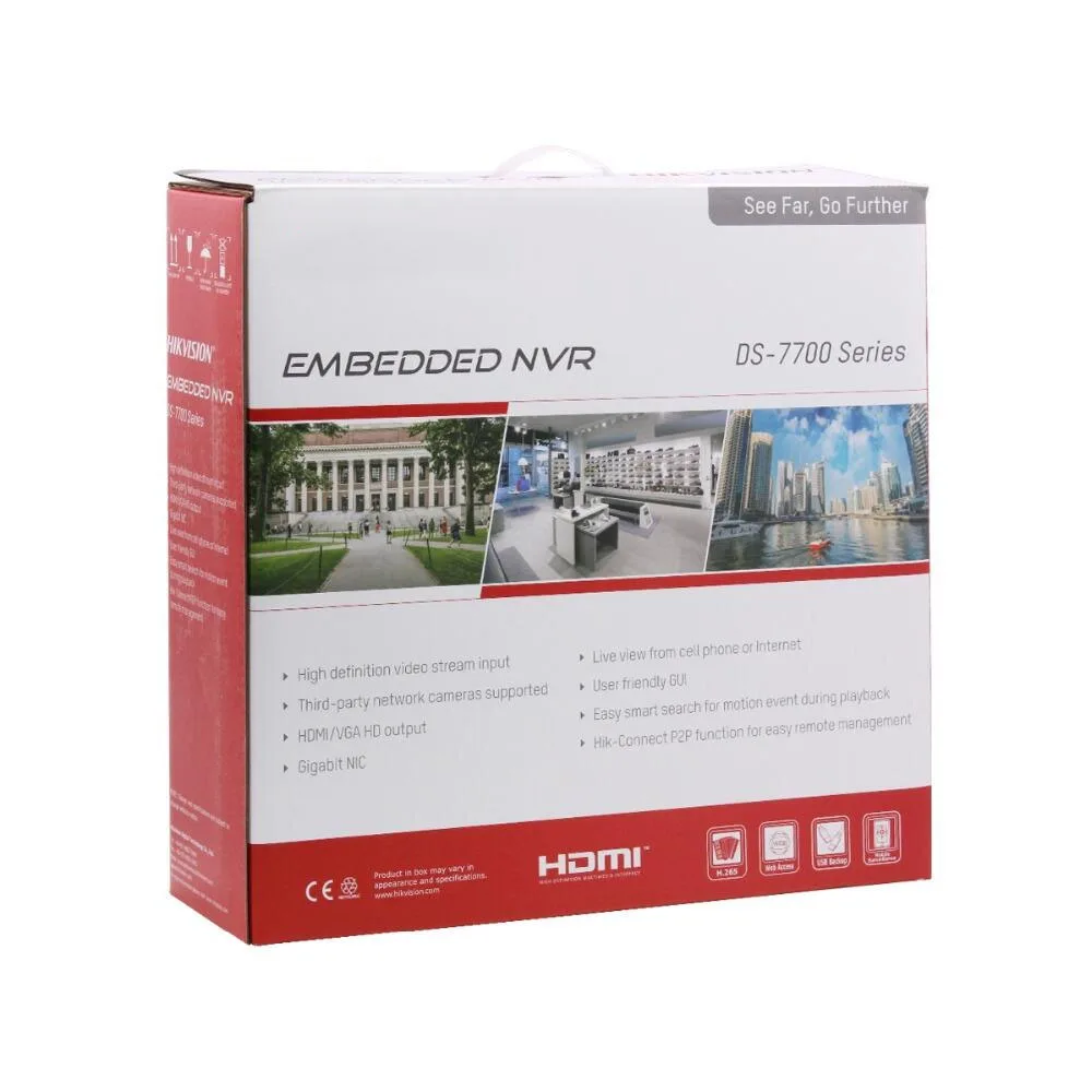 Камера видеонаблюдения Hikvision H.265 16 каналов 4K NVR Поддержка Plug & Play POE NVRs HDMI 4 SATA 12