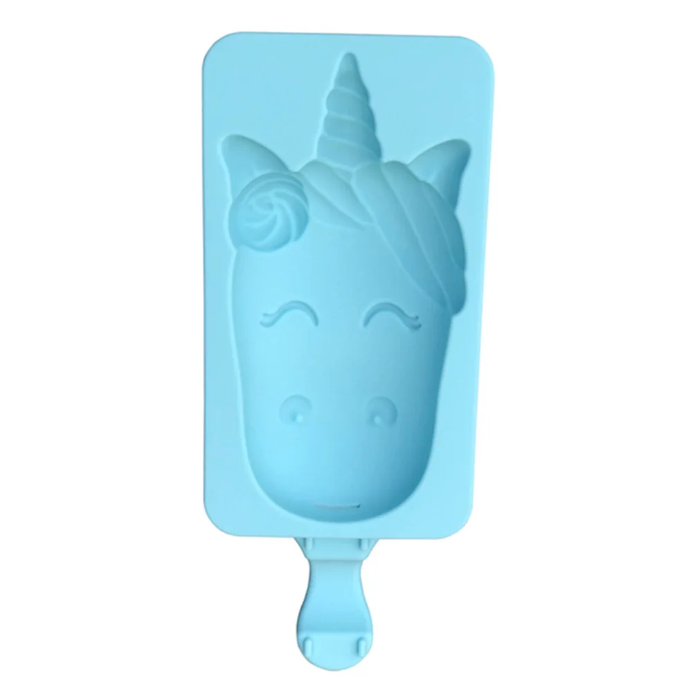 Silicone Ice Cream Mould Halloween Ghost Head Tombstone Owl Unicorn Crying Face Shaped Cartoon Ice Sucker Mould Cold Drink Mold